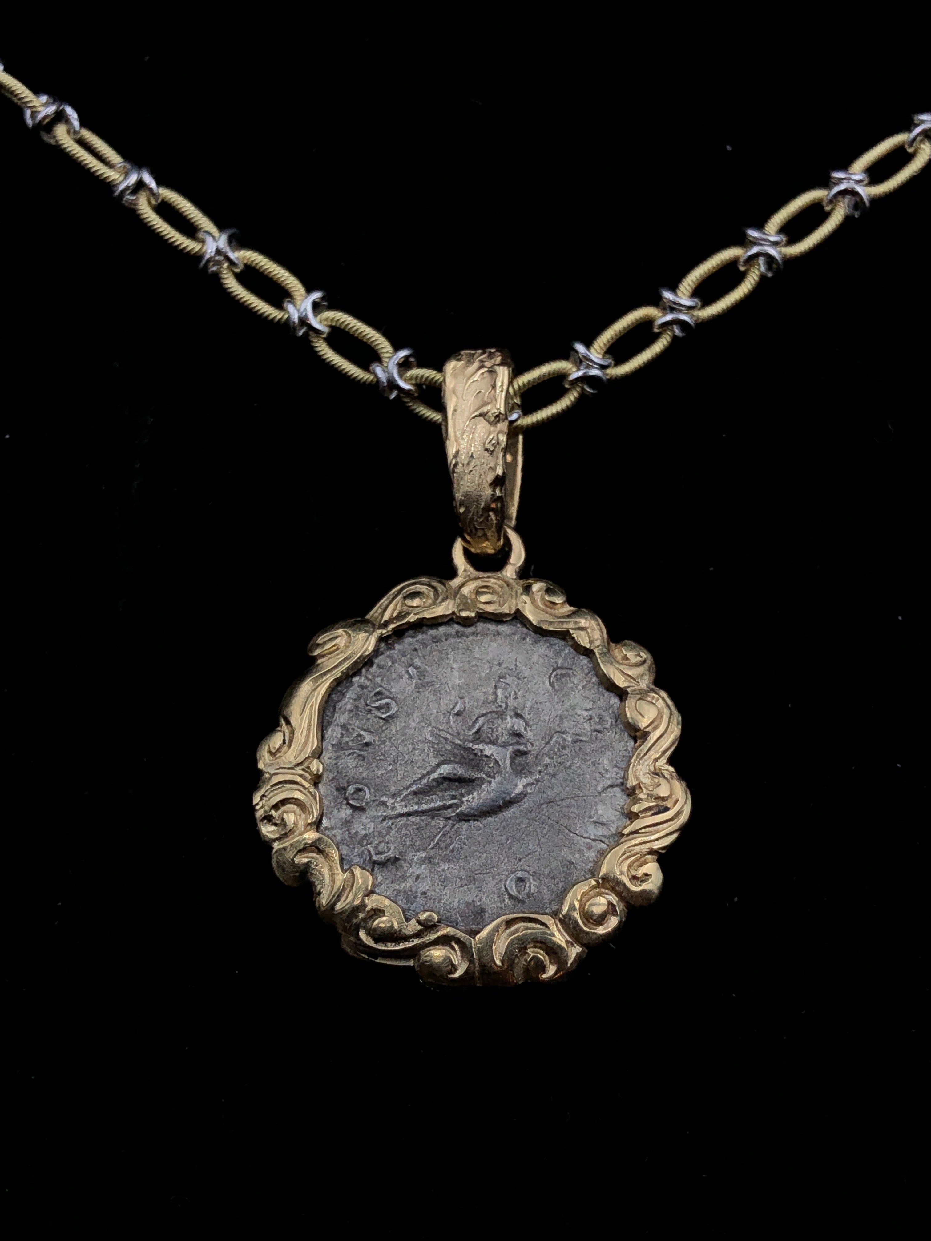 Ancient Dove Ring Depicting Mariniana on the Back of a Peacock