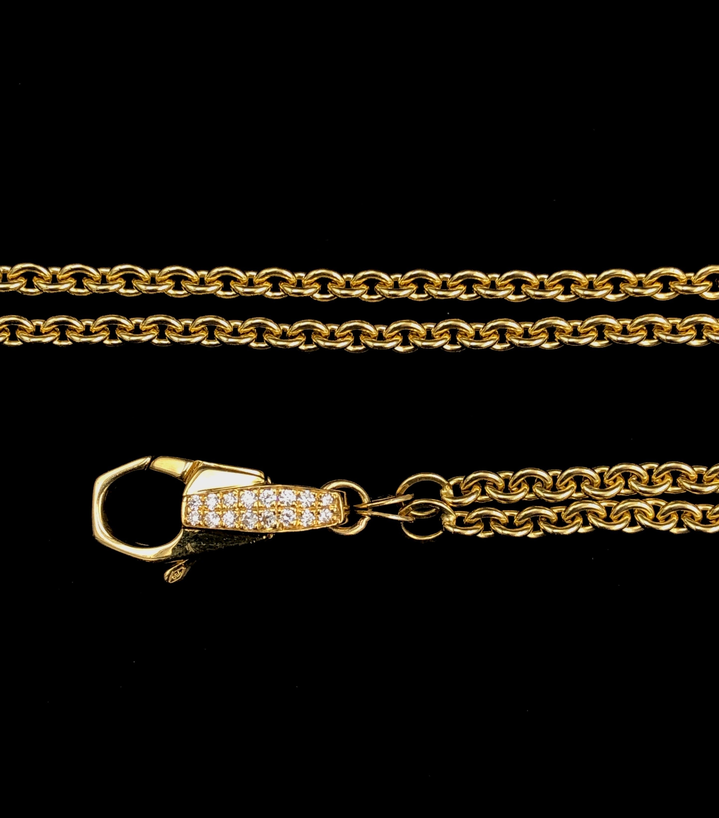 Cable Chain with Diamond Clasp
