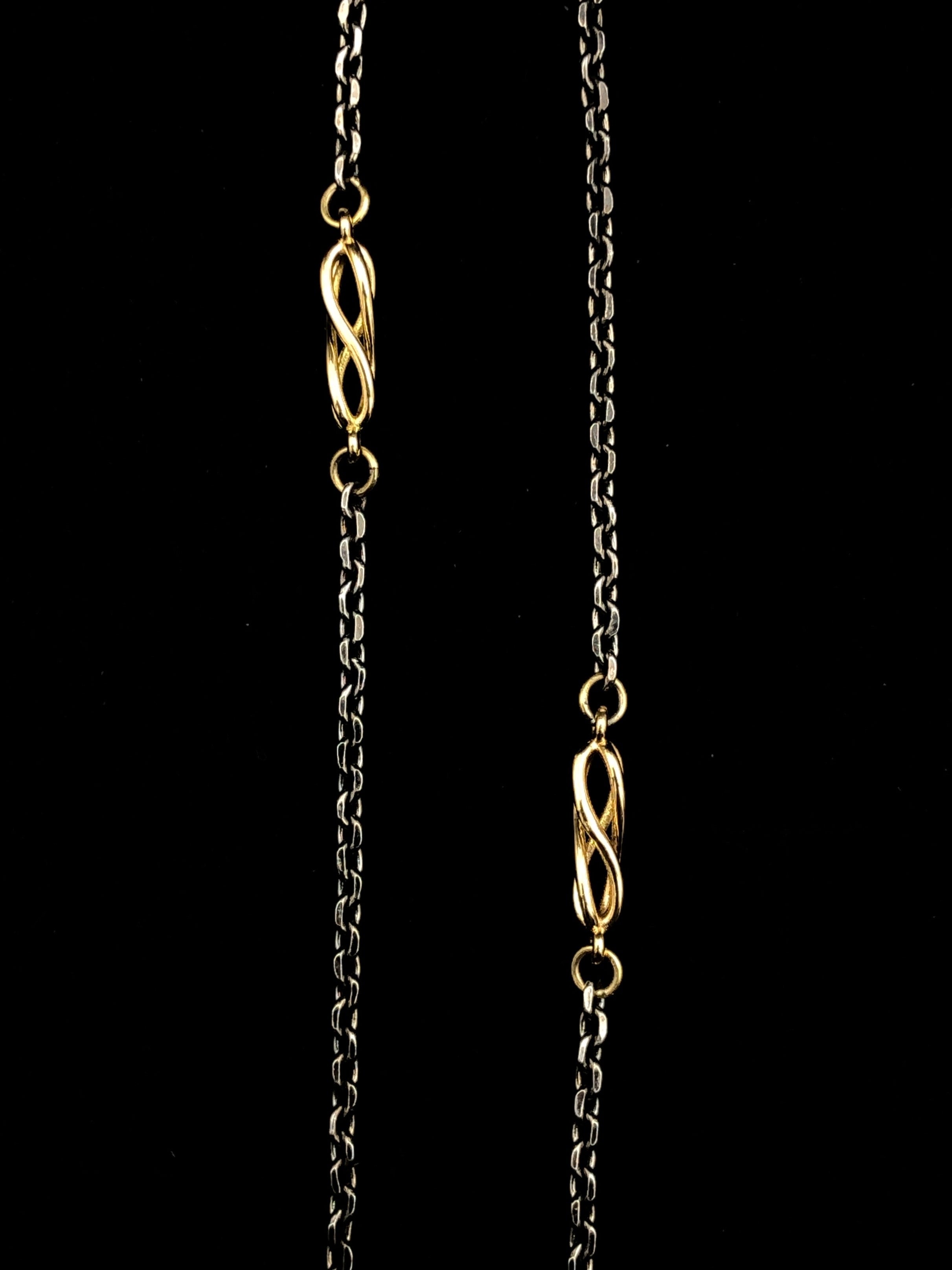 Darkened Silver and Gold Twist Chain
