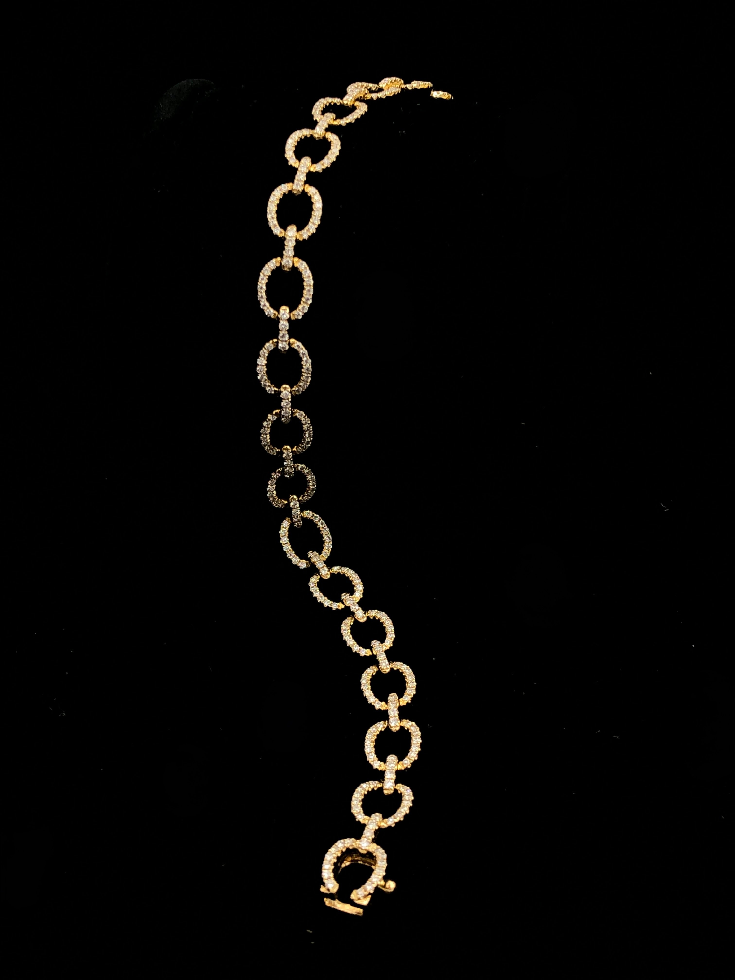 Delicate Diamond Open Link Bracelet