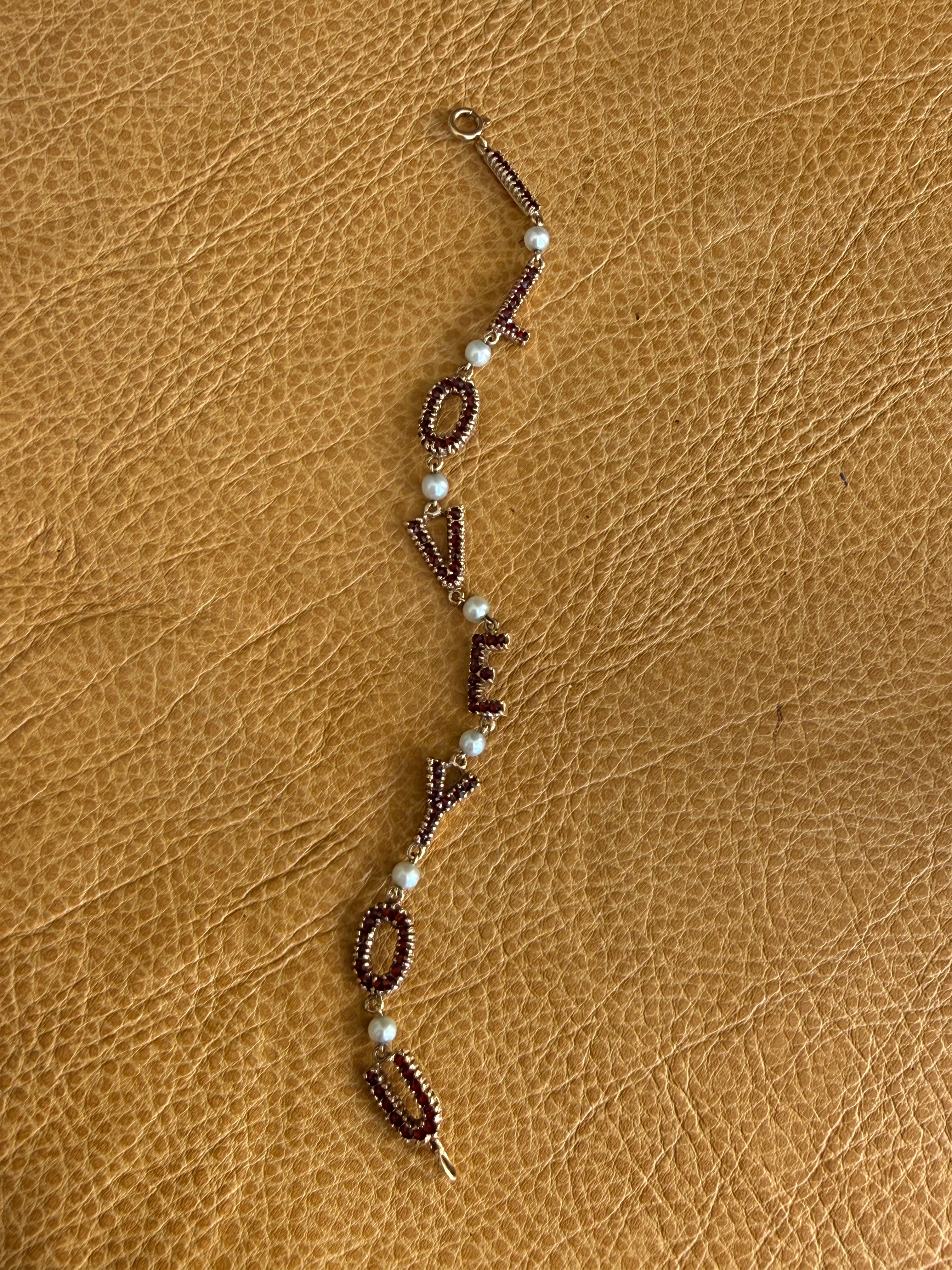 I Love You in Garnet and Pearl