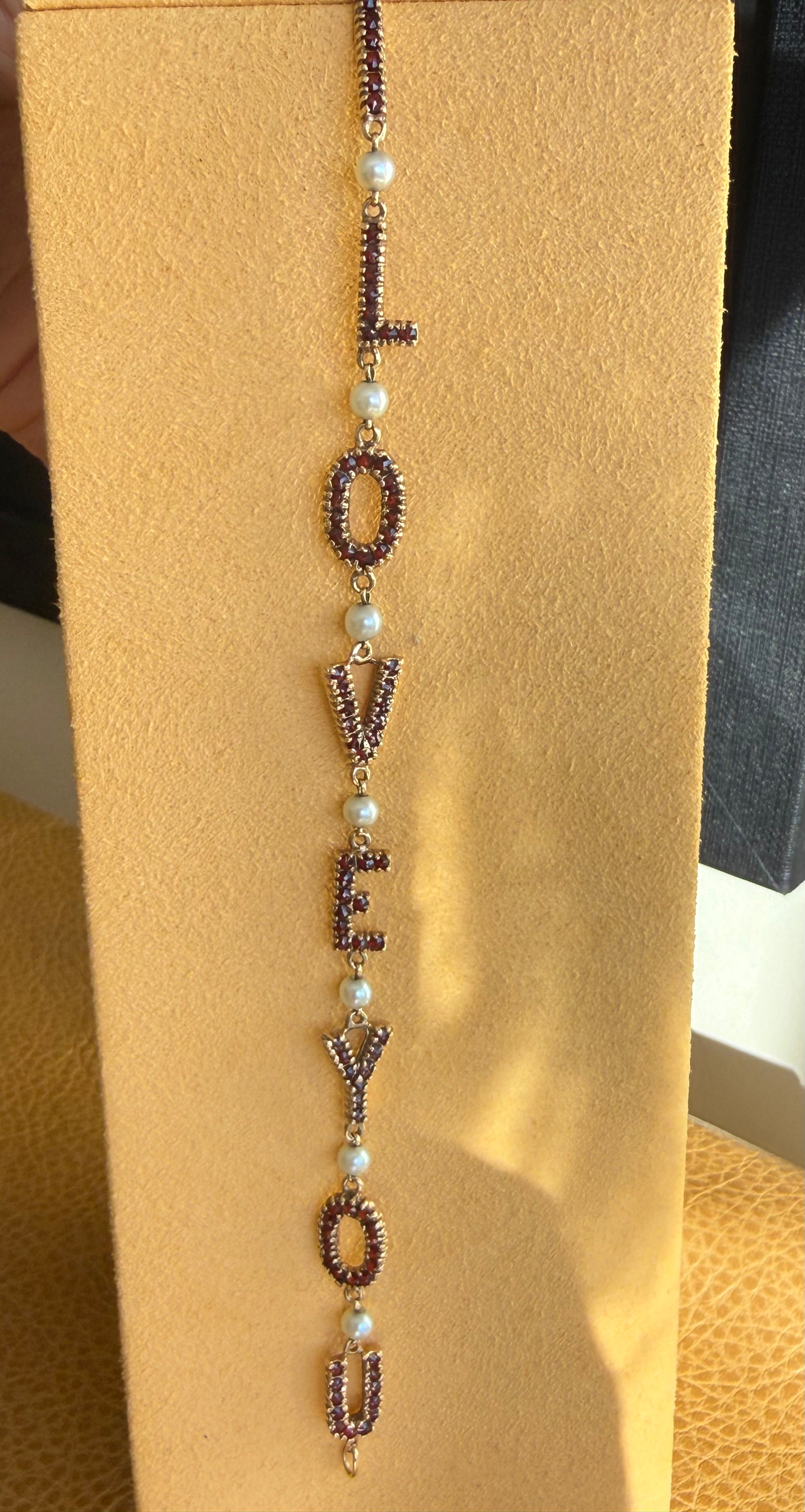 I Love You in Garnet and Pearl