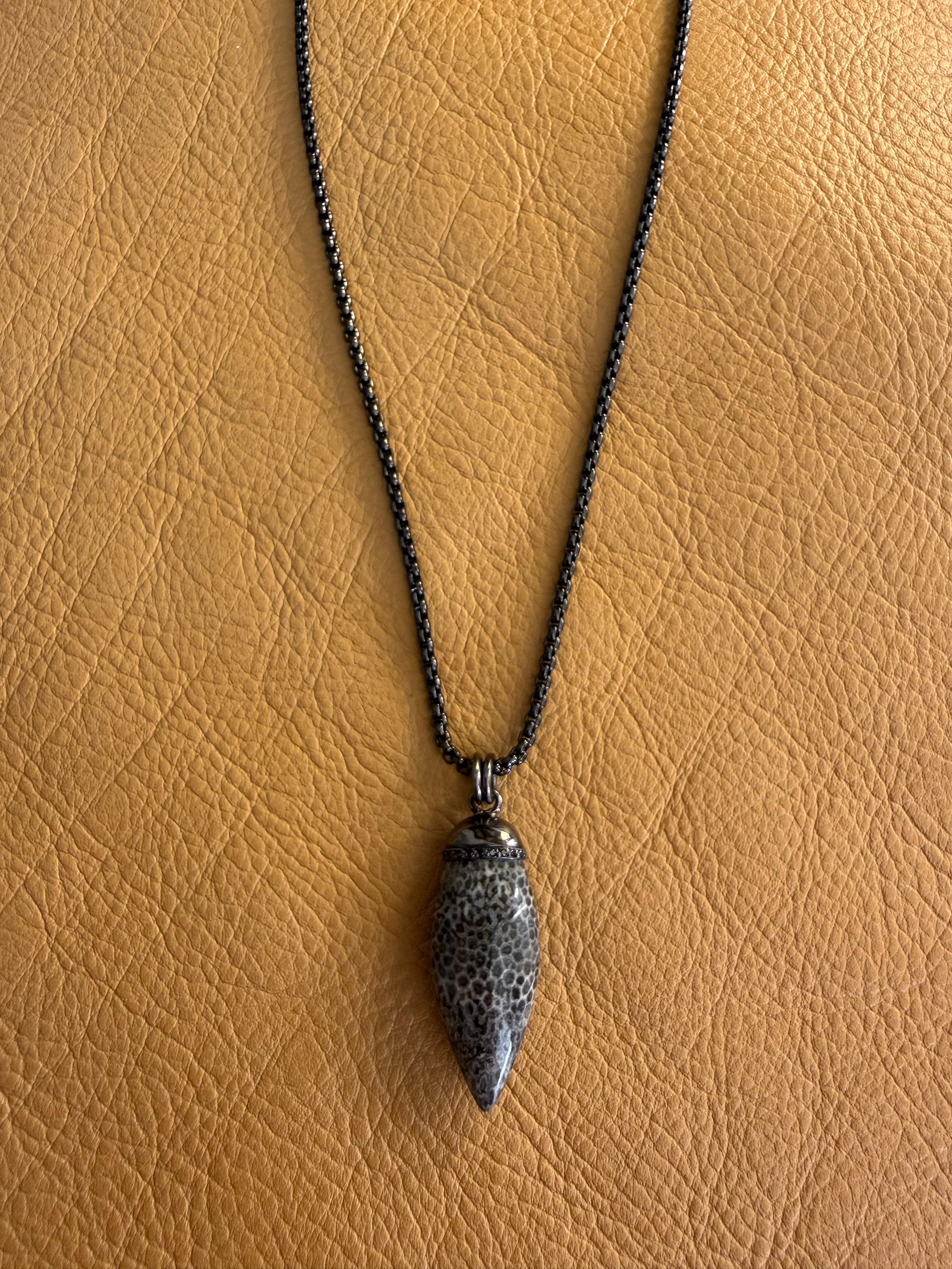 Fossilized Coral Pendant