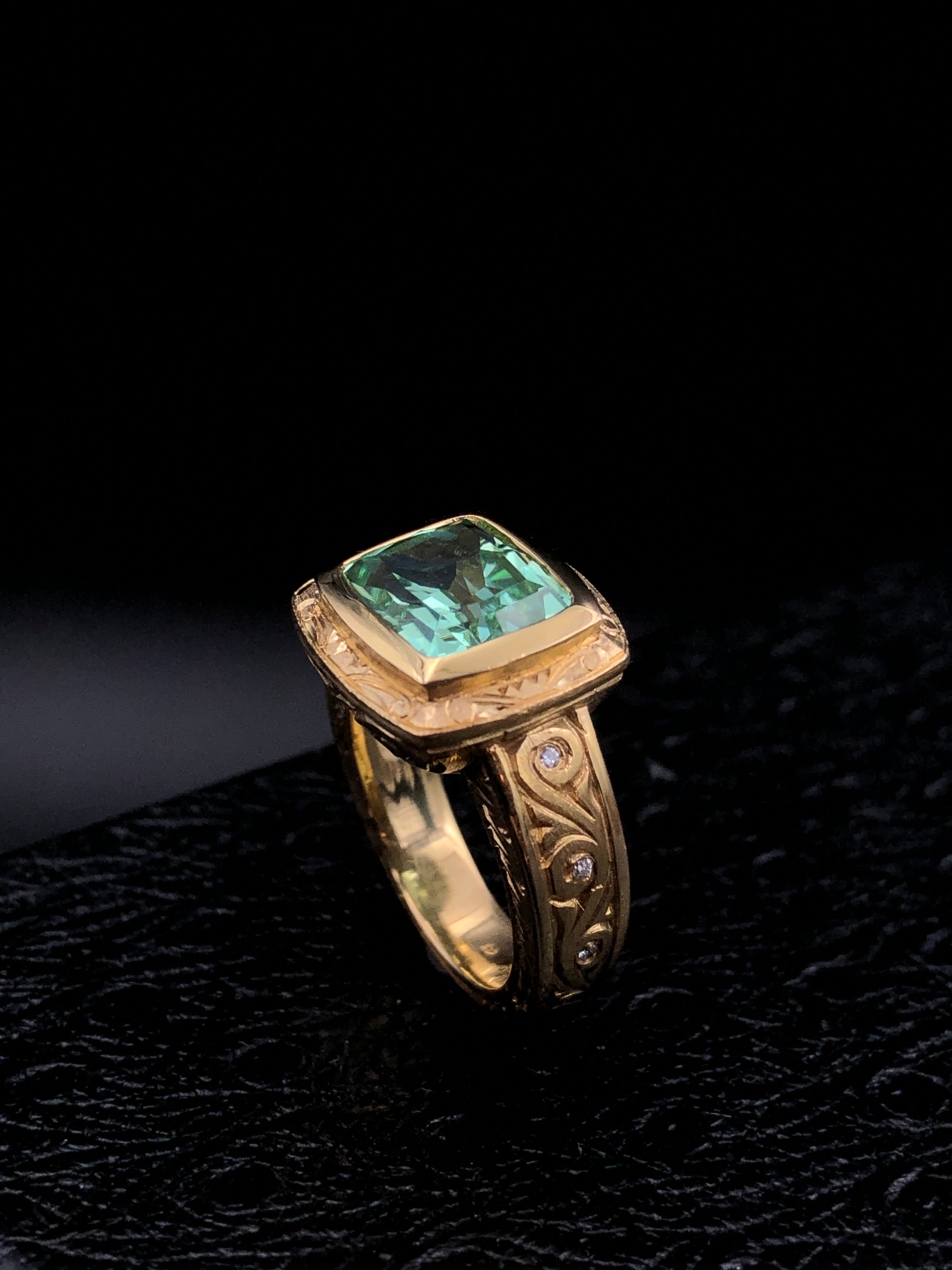 Mint Tourmaline Ring