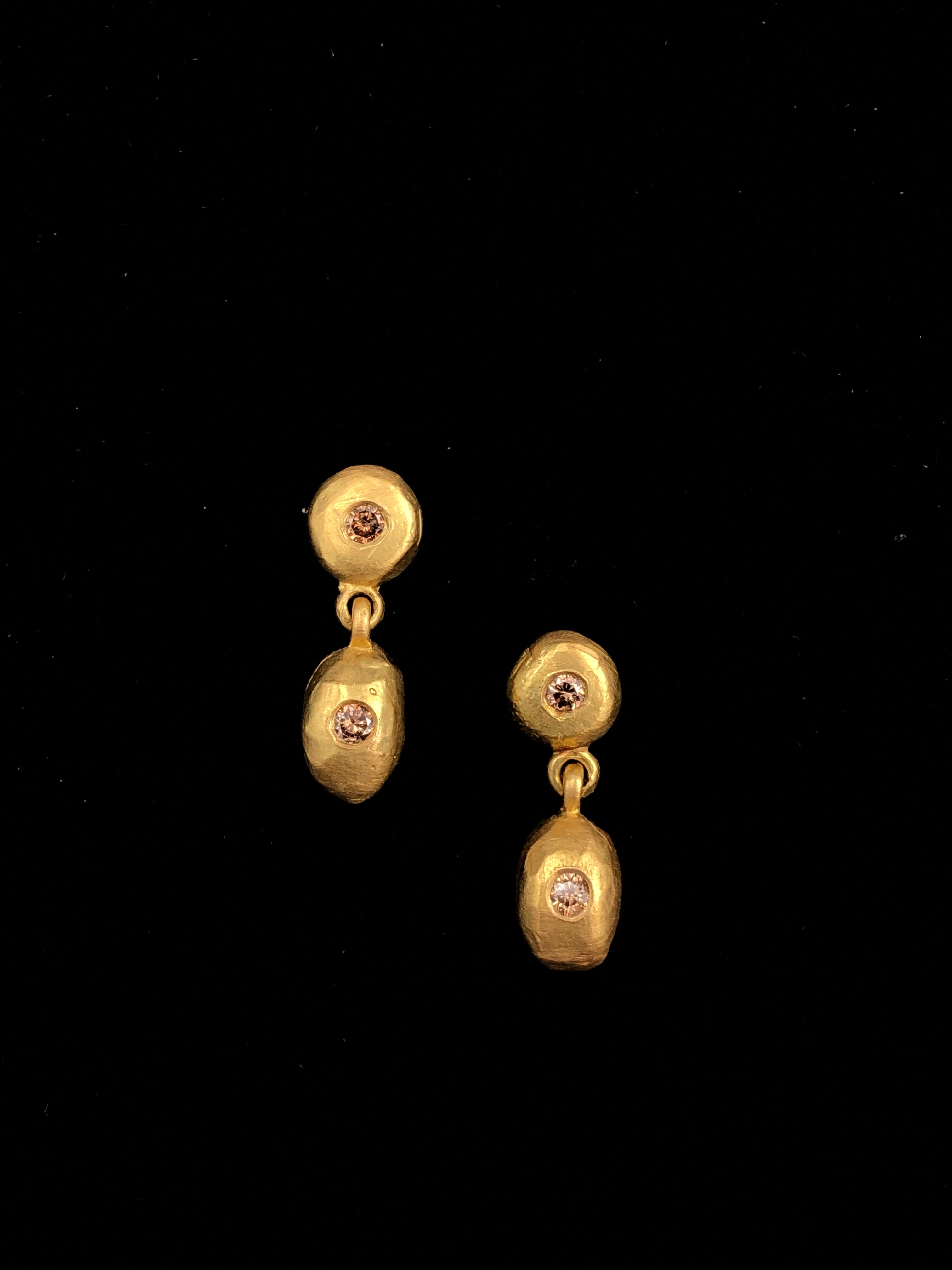 Nugget Drops with Champagne Diamonds