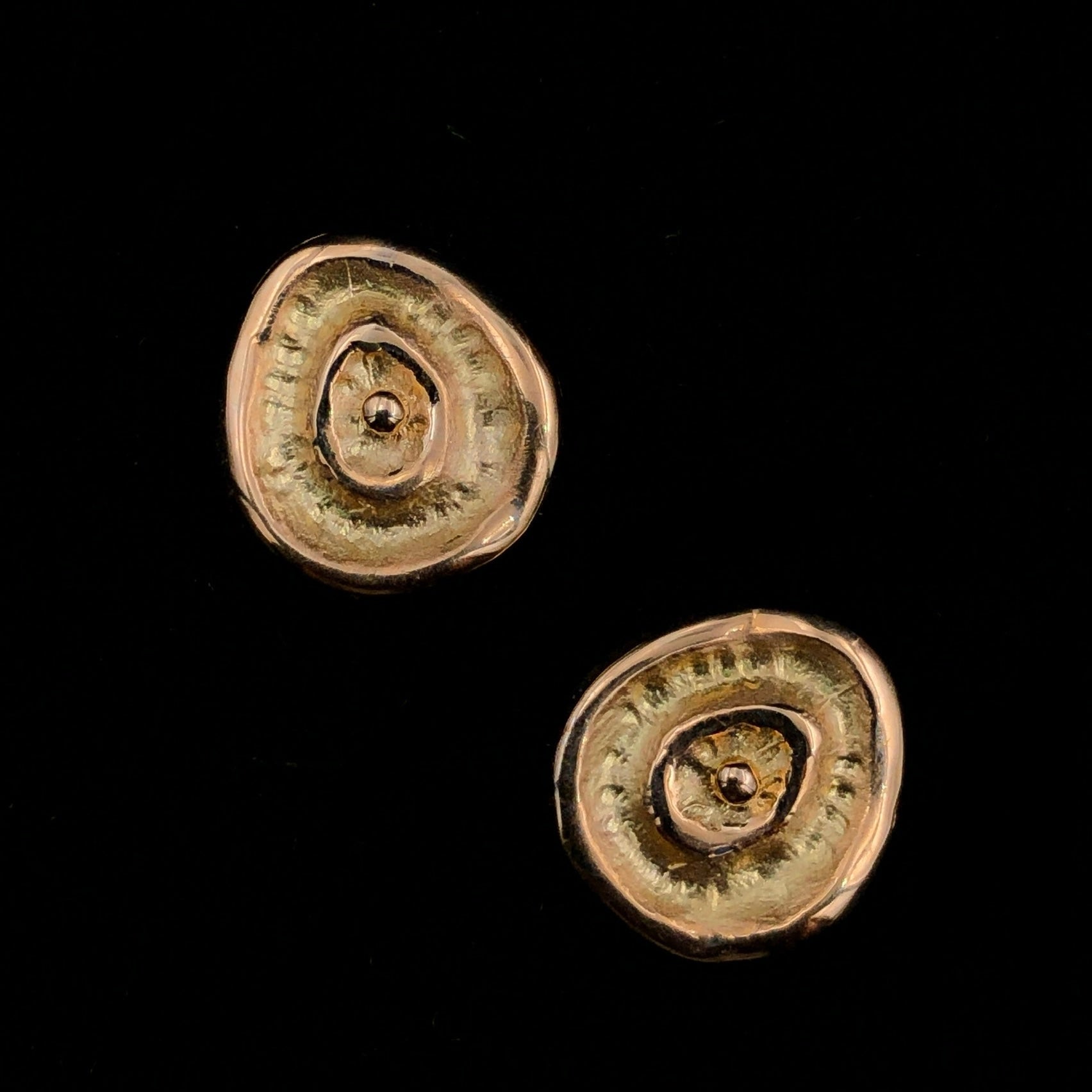 Organic Button Earrings