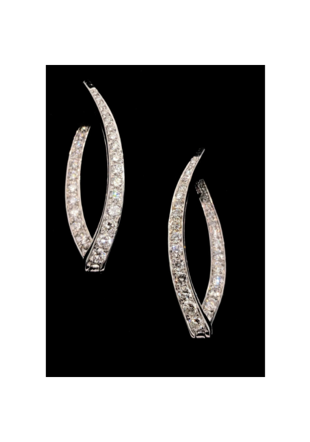 Marquise Diamond Hoops