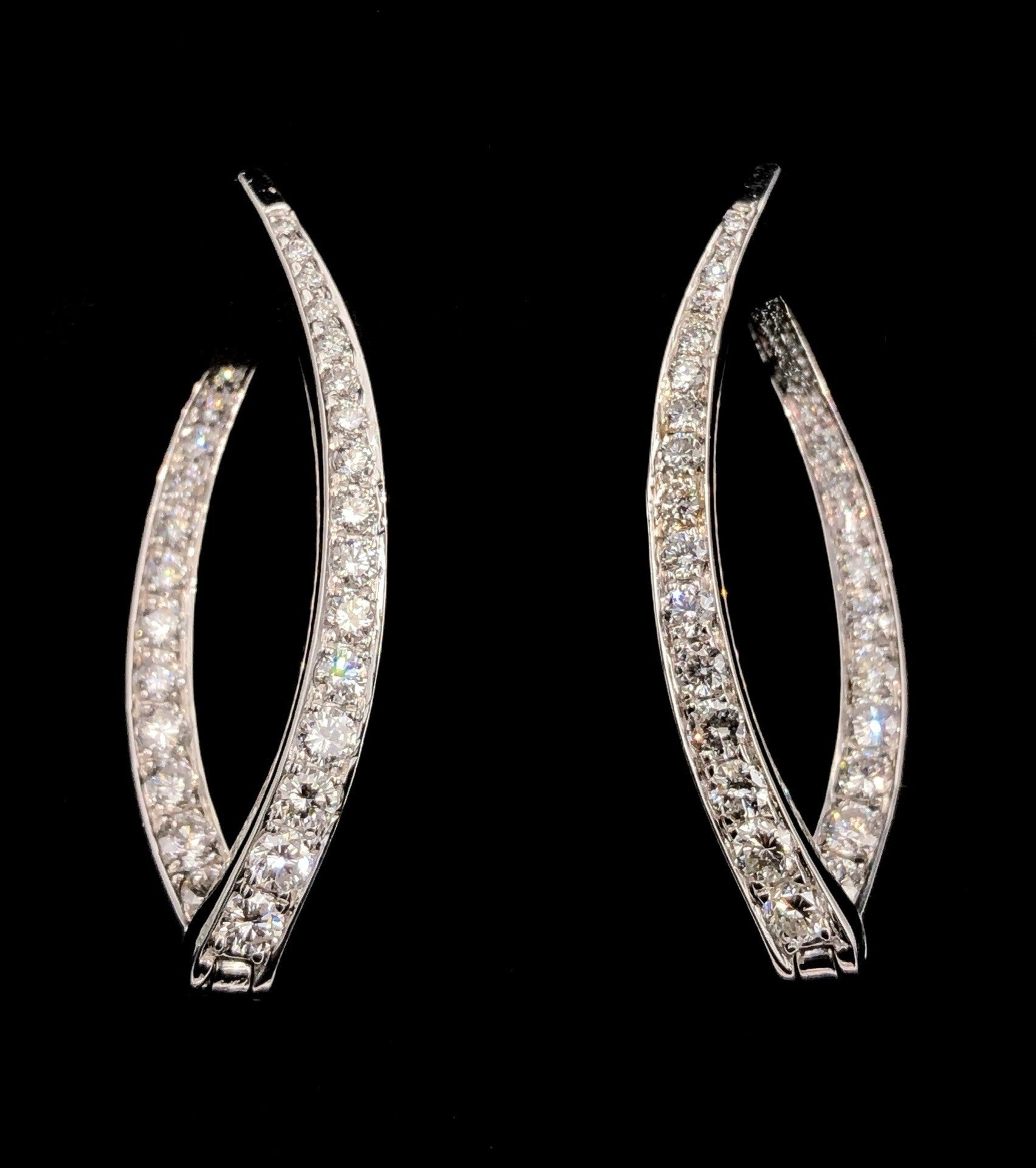 Marquise Diamond Hoops