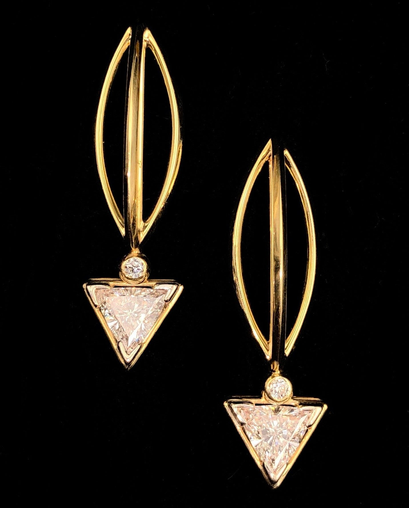 Bold Trilliant Diamond Earrings