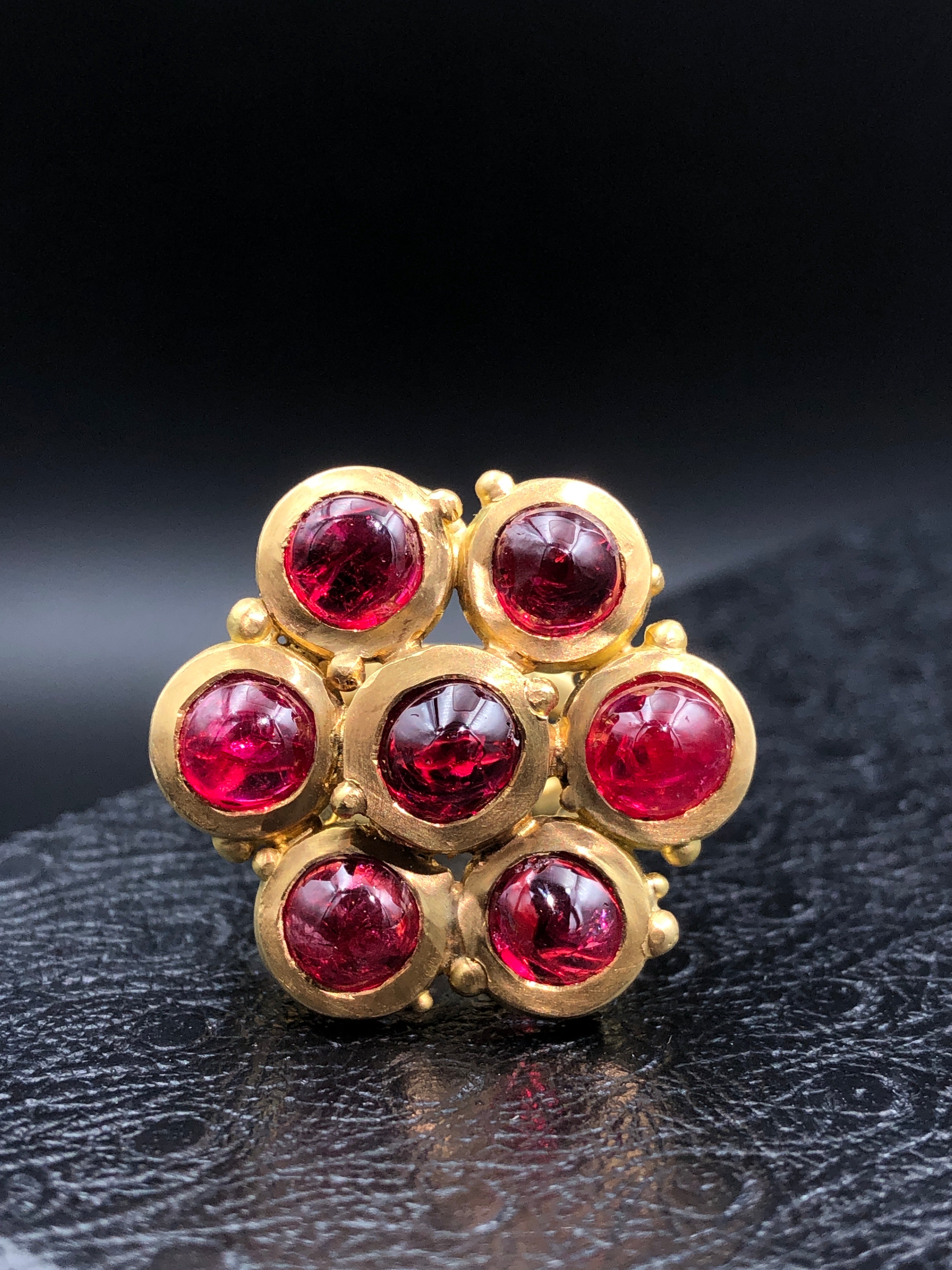 Spinel Flower Ring