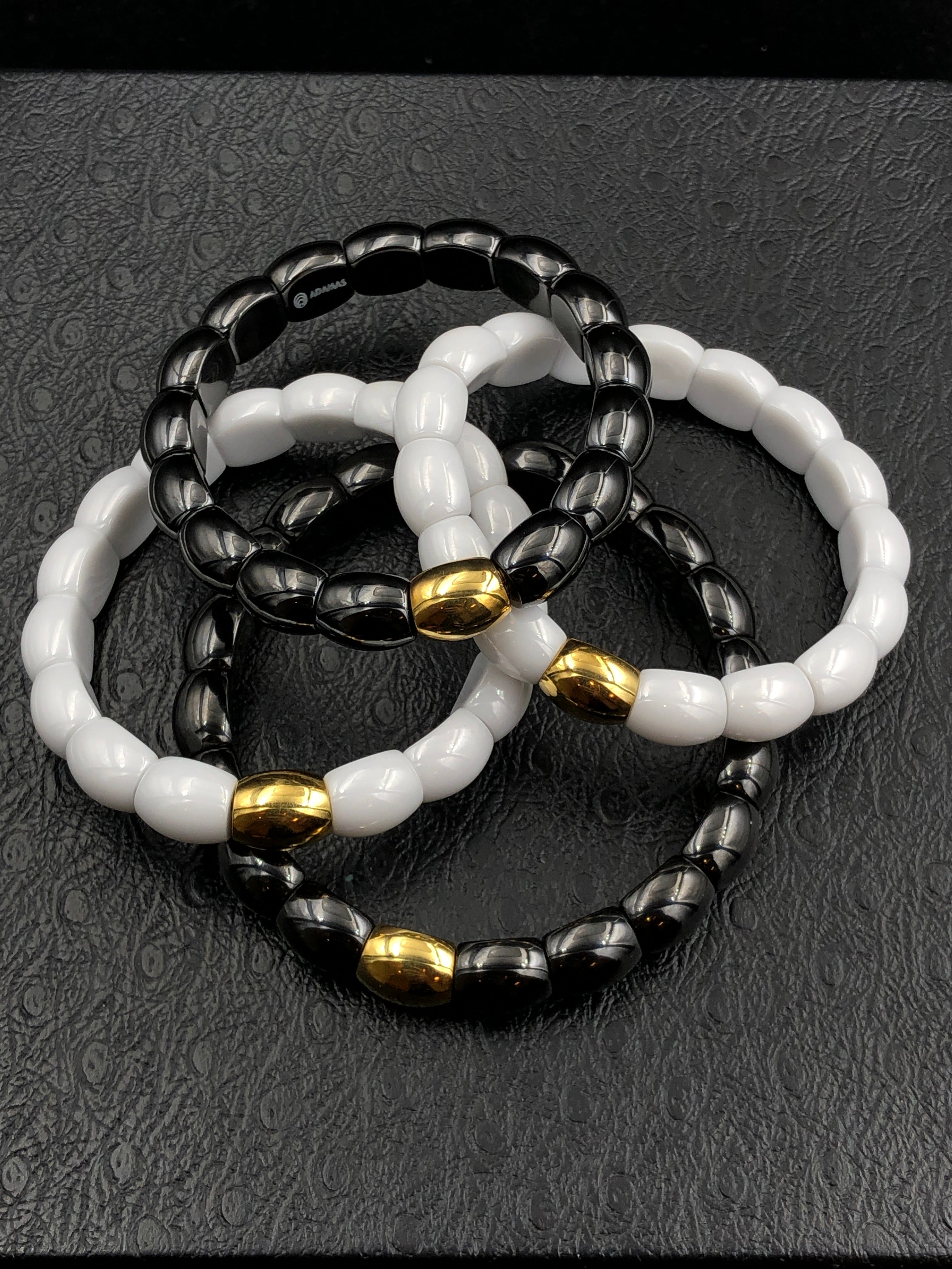 Black and White Ceramic Bracelets